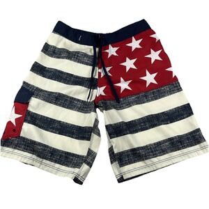 RS Surf Board‎ Shorts Men's American Theme Beach Swimming Patriotic Size 34